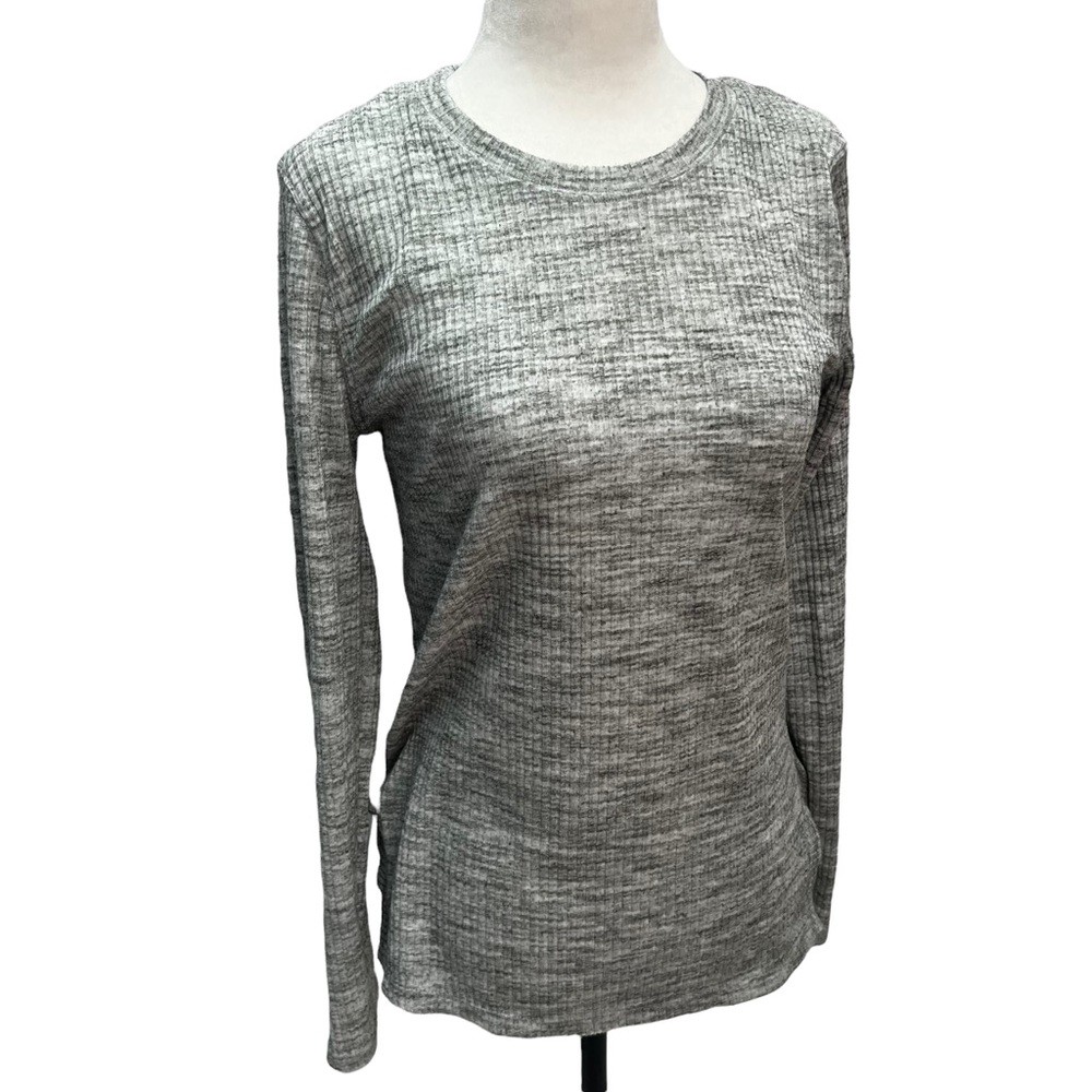 Calvin Klein💚Jeans Grey Waffle Weave Long Sleeve T-Shirt Size M